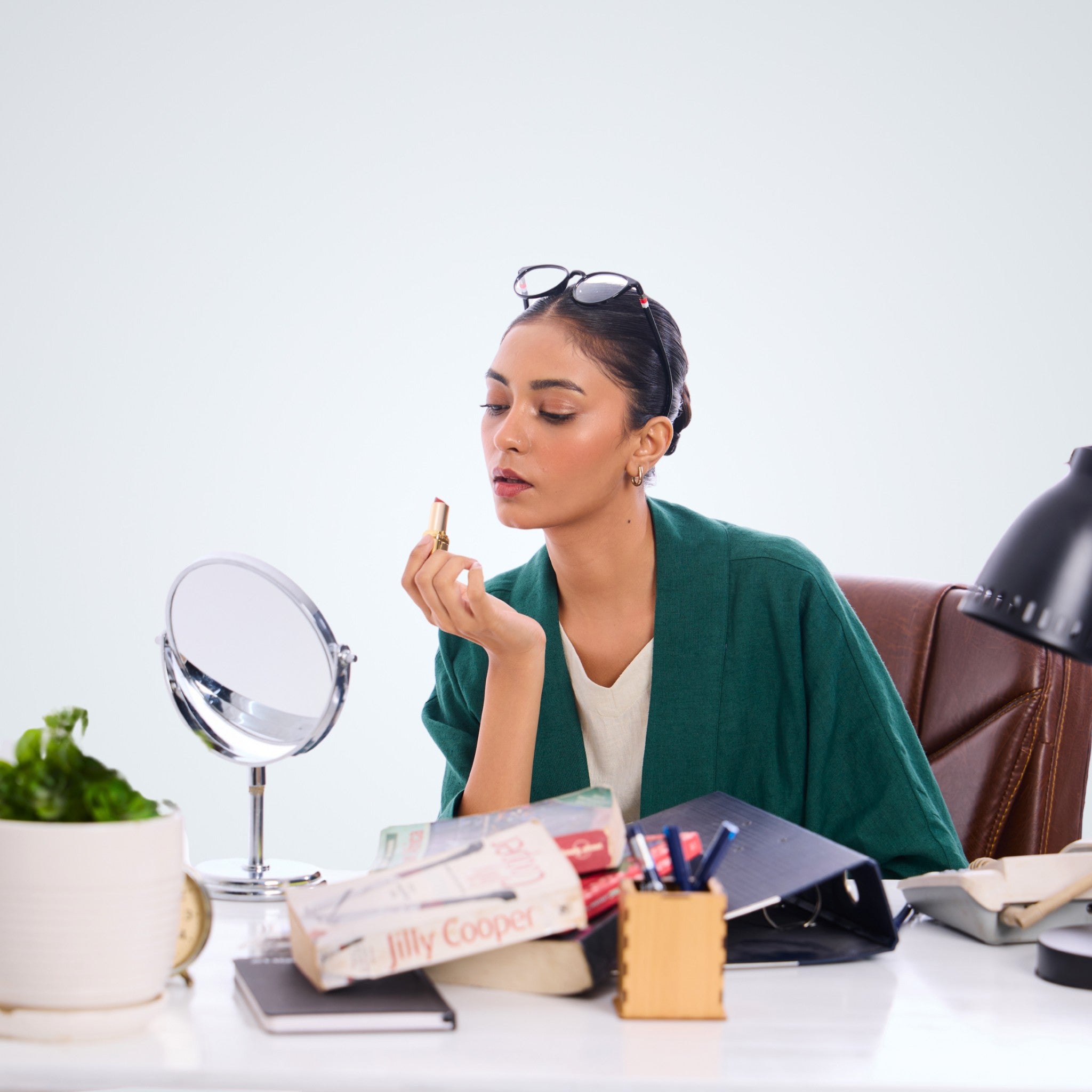 Short emerald linen shrug with roomy sleeves. Breathable, versatile, and weightless – perfect over tanks, dresses, or playsuits | Selfish Clarity
