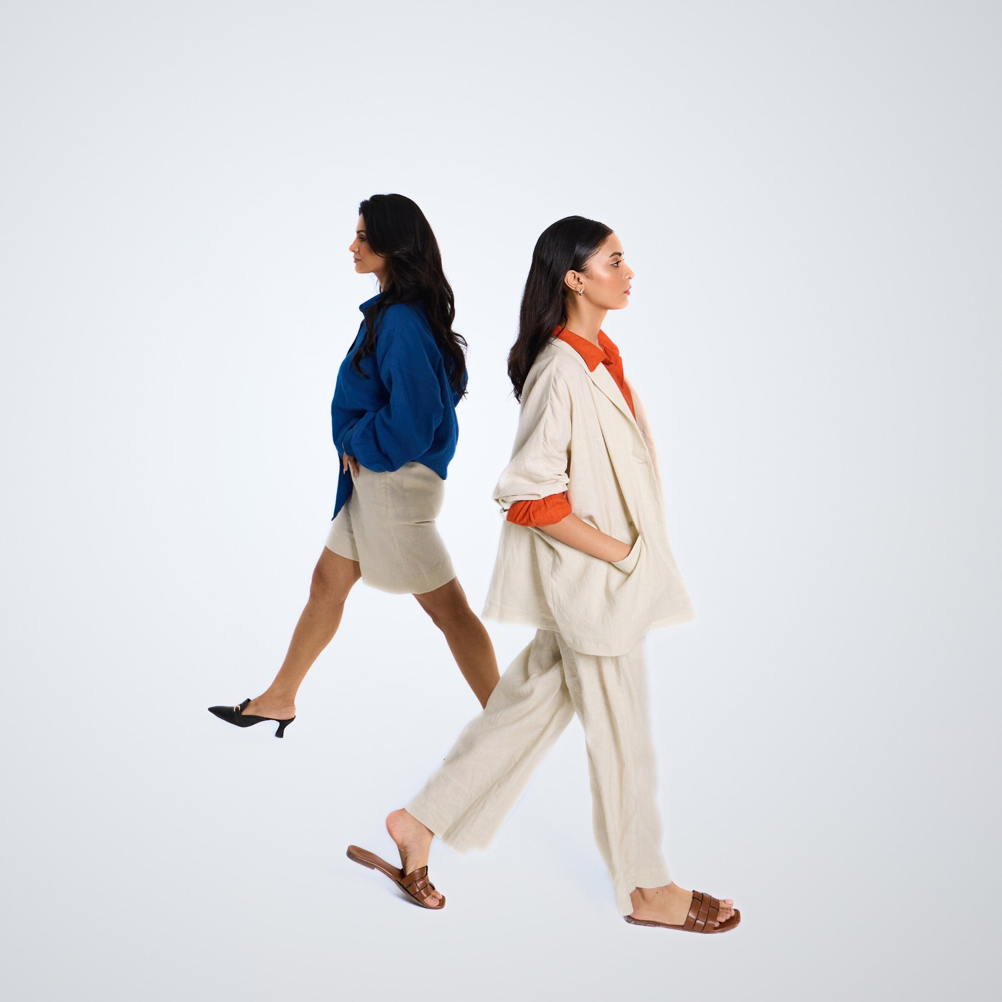 Pearl linen standard shrug with a lapel collar and a button. Breathable, relaxed, and lightweight – adapts easily for everyday wear | Selfish Clarity