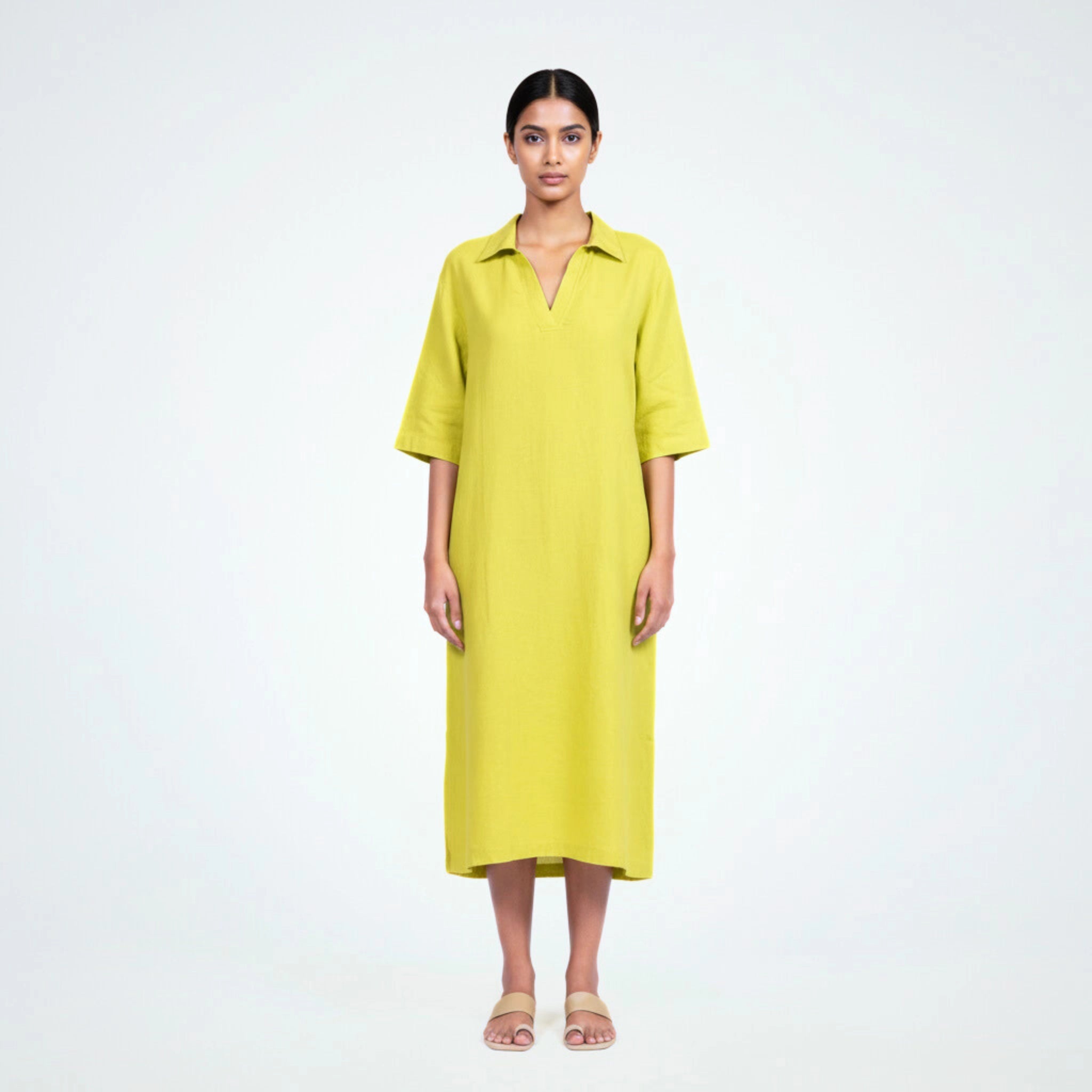 Accent Green Linen Dress | Selfish Clarity XL Accent Green Linen Dress | Selfish Clarity XL